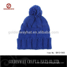 Atacado Blue Knitted Beanies hats Gorros de malha